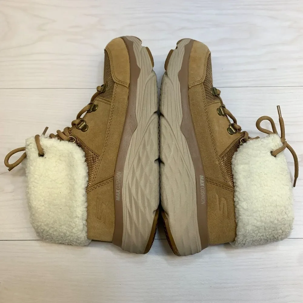 SKECHERS‎ Max Cushioning Pinnacle Boots Chestnut Tan Brown Size 9 Women's